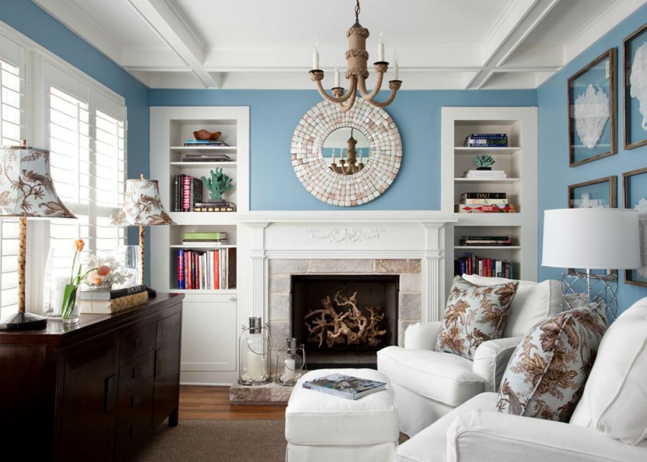 conrflower blue living room