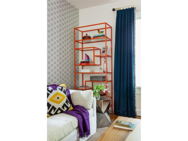 Geometric Shelving Unit in Bold Orange Geometric Shelving Unit in Bold Orange