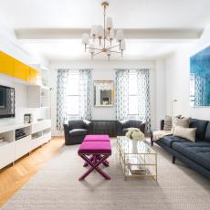 Contemporary Living Room Boasts Balanced Design
