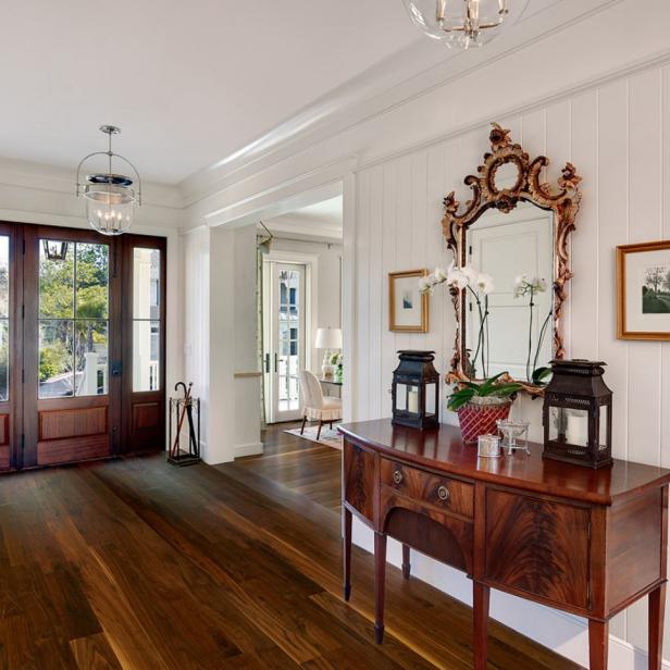 Traditional Foyer Is Bright Yet Warm Traditional Foyer Is Bright Yet Warm