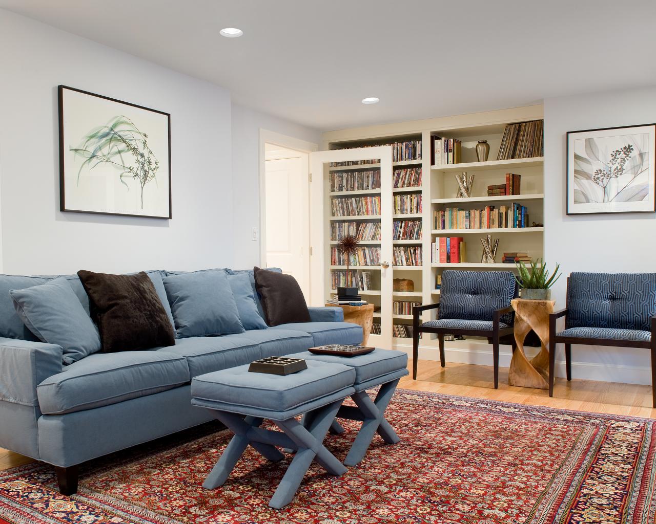 Picturesque Decorating With Red And Blue Oriental Rug