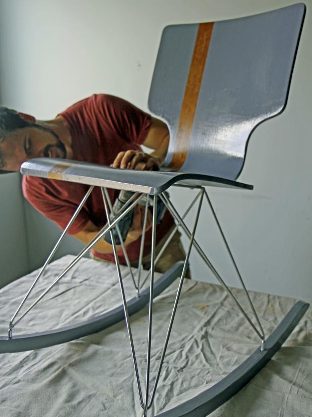 Assemble all rocking chair pieces back together.