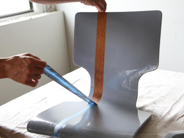 Peel painter’s tape off the seat.