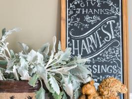 Chalkboard Harvest Vignette