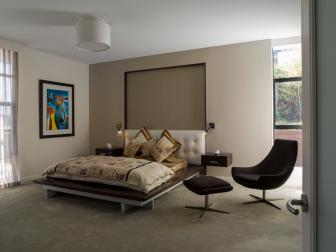 Neutral Midcentury-Modern Master Bedroom