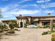 Southwestern Home Exterior With Desert Landscaping