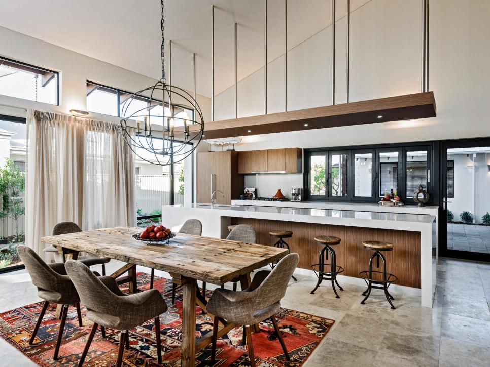 open concept kitchen lighting