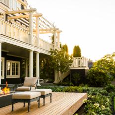 Backyard Deck with Seating Area and Lakeview