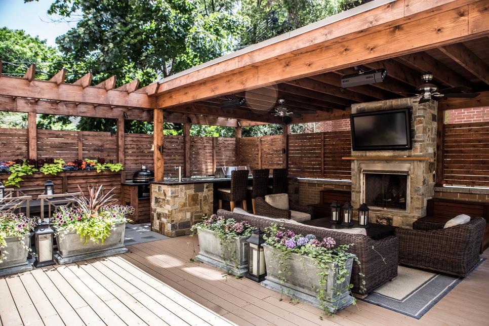Deck Features Zones for Entertainment, Cooking, Relaxing | HGTV ...