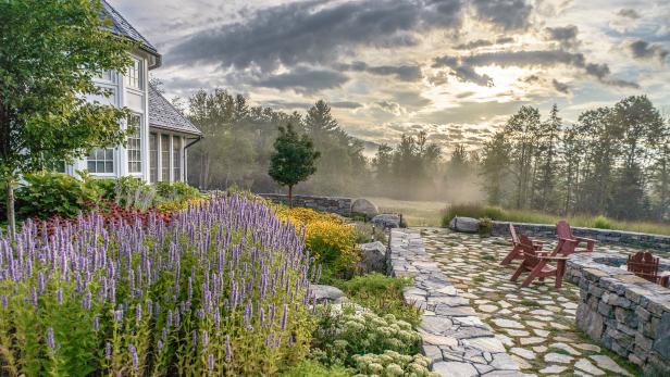 Bucolic Outdoor Space with Masonry and Stone Pavers Bucolic Outdoor Space with Masonry and Stone Pavers