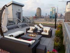 Contemporary Patio Furniture on Rooftop