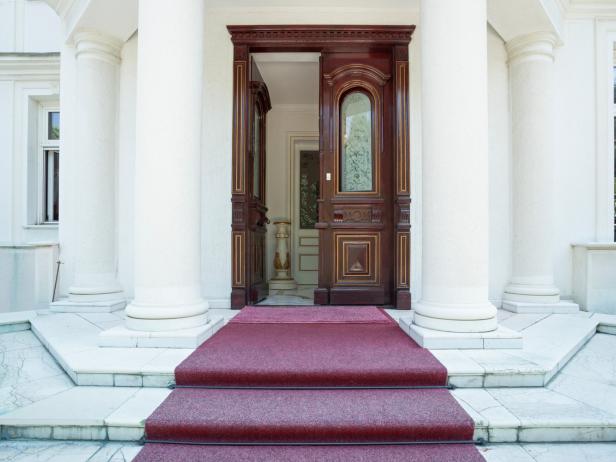 Front door of luxury villa Front door of luxury villa