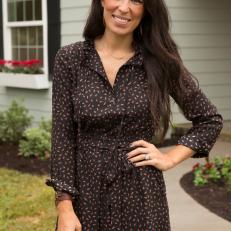 Fixer Upper Host Joanna Gaines in Front of McCall Family Home