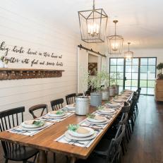 Barn Home in the Country:  Custom Farm Dining Table