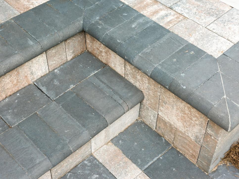 Color Contrast HGTV Dream Home 2017: Dark and Light Pavers on Front Entry Steps