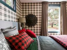 HGTV Dream Home 2017: Tall Window and Draperies in Guest Bedroom