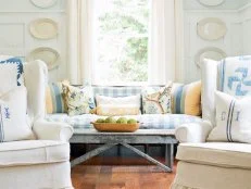 Cottage Living Room with Large Window