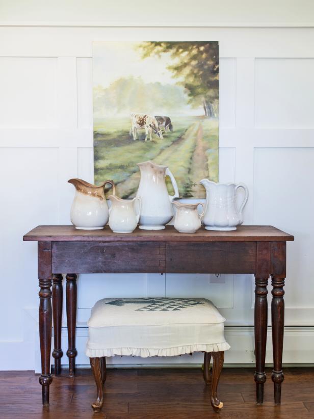 This ¾ wainscoting treatment adds architectural interest to this space.