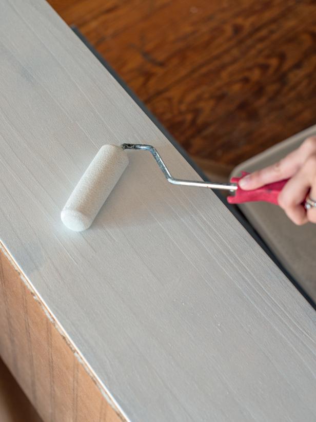 Apply primer with a 4” foam roller, cutting in with a 2” angled sash brush. Allow primer to dry. In same manner, apply one to two coats of latex trim paint in desired color and finish. Allow paint to dry prior to use. Tip: It takes most paints and finishes 30 days to completely cure. The piece may be used during this cure time, but be gentle with it to keep the new finish intact.