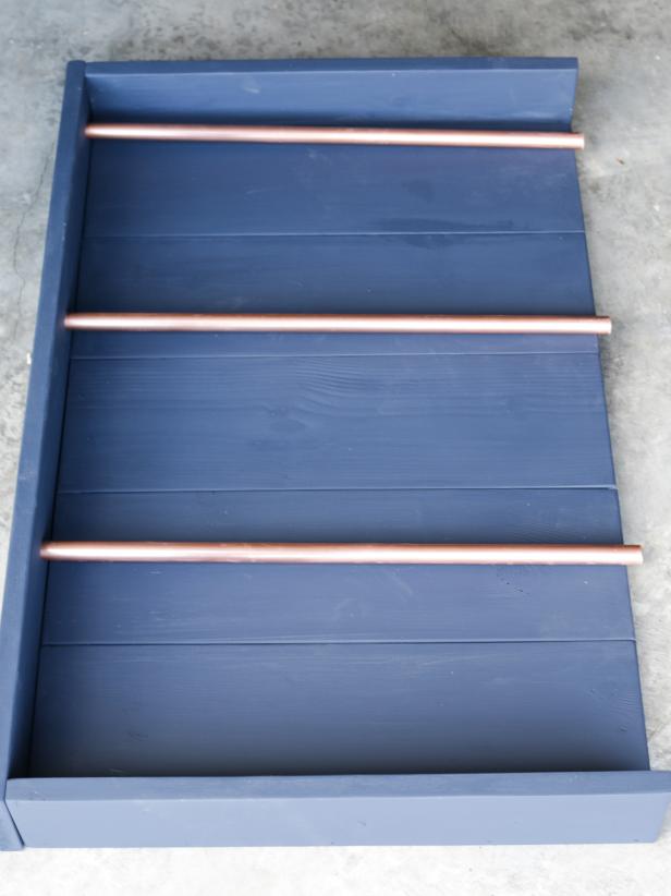 DIY Coffee Bar: Paint or Stain the Frame and Insert Pipes DIY Coffee Bar: Paint or Stain the Frame and Insert Pipes