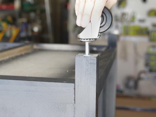 DIY Kitchen Island on Wheels: Install the Casters DIY Kitchen Island on Wheels: Install the Casters