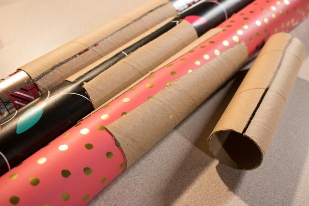 Using Cardboard Tubes to Organize Your Gift Wrap Using Cardboard Tubes to Organize Your Gift Wrap