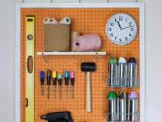 Install and organize a pegboard