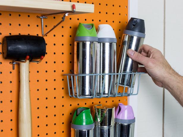 Install and organize a pegboard