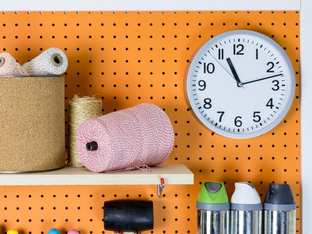 Install and organize a pegboard