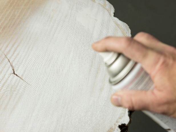 Create a modern faux bois table