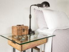 Turn an old soda crate into a unique and completely customizable bedside table.