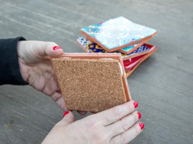 Easy DIY Tile Coasters: Adhere Cork to Tile Easy DIY Tile Coasters: Adhere Cork to Tile