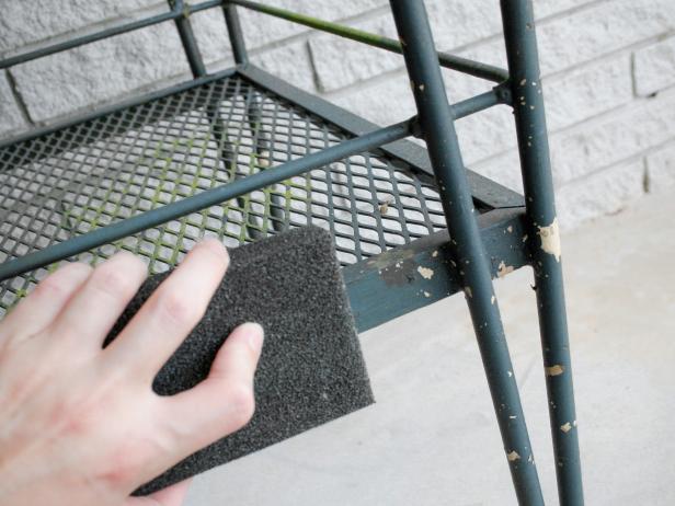 Metal Bar Cart Makeover: Sand the Cart Metal Bar Cart Makeover: Sand the Cart