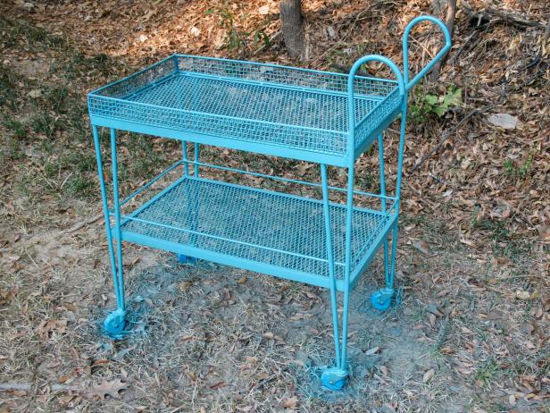 Metal Bar Cart Makeover: Paint the Cart Metal Bar Cart Makeover: Paint the Cart