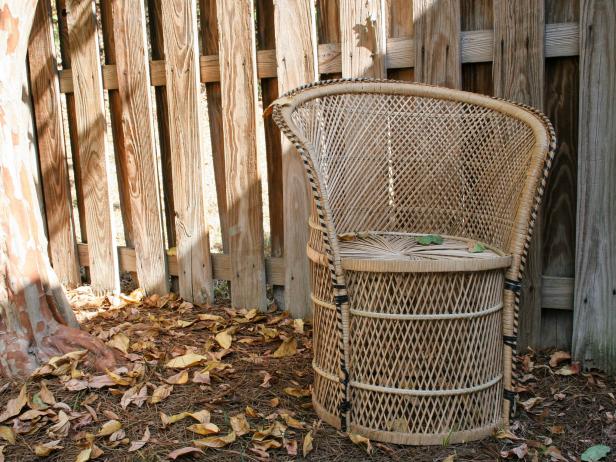 Rattan Peacock Chair Makeover: Before Rattan Peacock Chair Makeover: Before