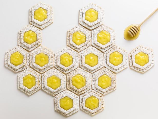Hexagon Lemon Honey Shortbread Cookies Hexagon Lemon Honey Shortbread Cookies