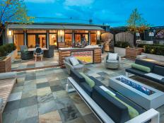 Rooftop Terrace With Seating, Dining Area and Fire Pit