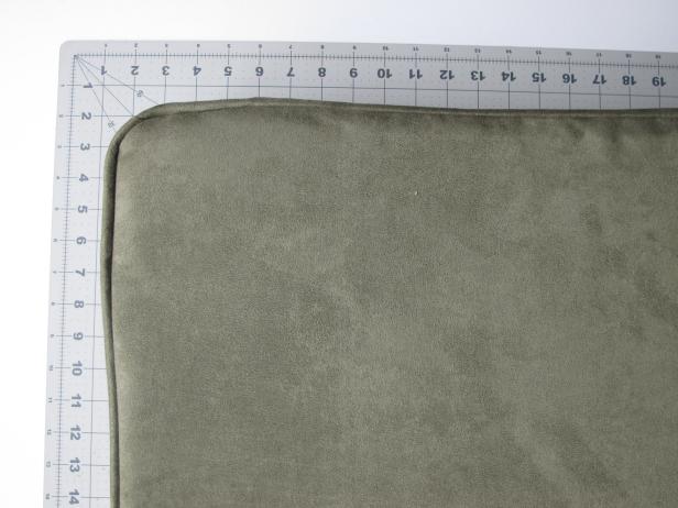 Insert foam and handstitch opening Insert foam and handstitch opening
