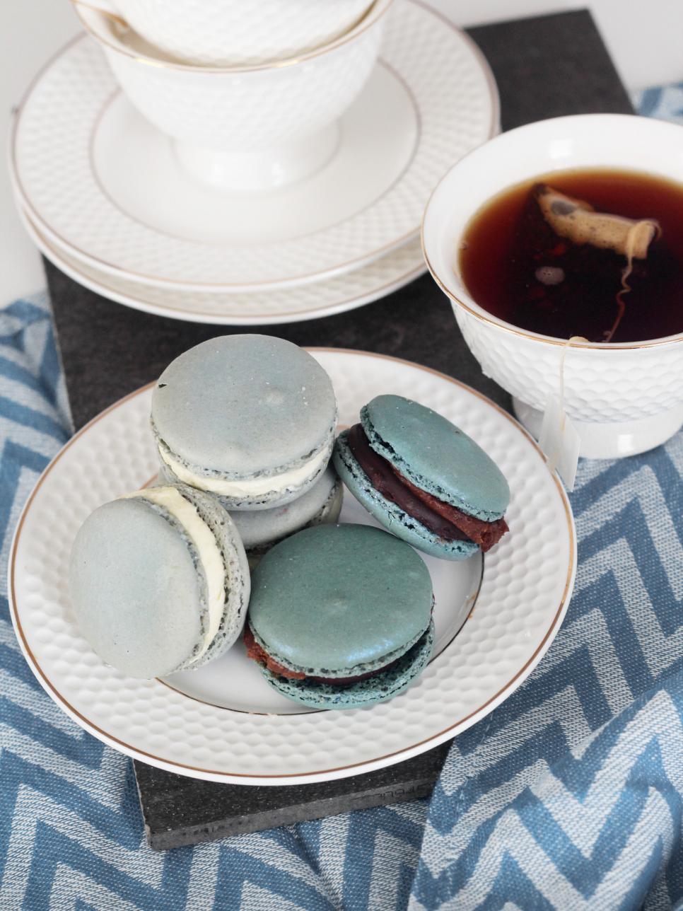 Serenity Blue Macarons