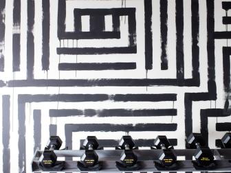 HGTV Smart Home 2016 Weights and Graphic Accent Wall