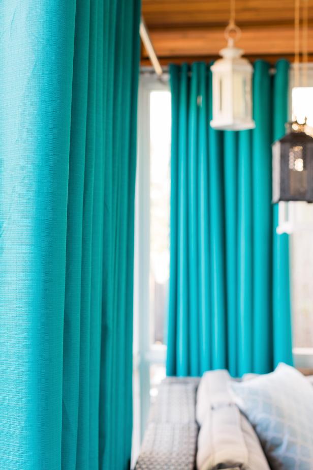 Screened Porch With Privacy Drapes HGTV Spring House 2016: Screened Porch With Privacy Drapes