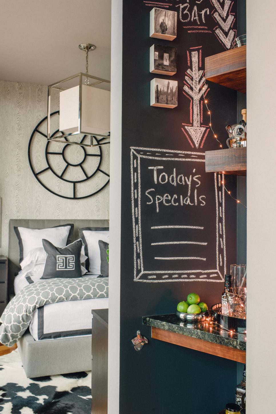 Eclectic Small Bar With Chalkboard Bar With Chalkboard