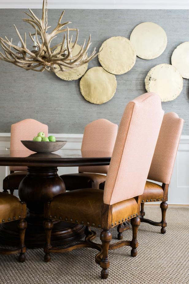 Pink and Leather Rustic Dining Chairs Pink and Leather Rustic Dining Chairs