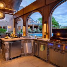 Pool House Designs With Outdoor Kitchen pool house floor plans or by kvh design pool hse outdoor kitchen floor plan Poolhouse With Outdoor Kitchen Pool House Designs With Outdoor Kitchen backyard paradise inground gunite saltwater pool with southern style outdoor kitchen and fireplace a true resort style oasis pools design pinterest Poolhouse With Outdoor Kitchen