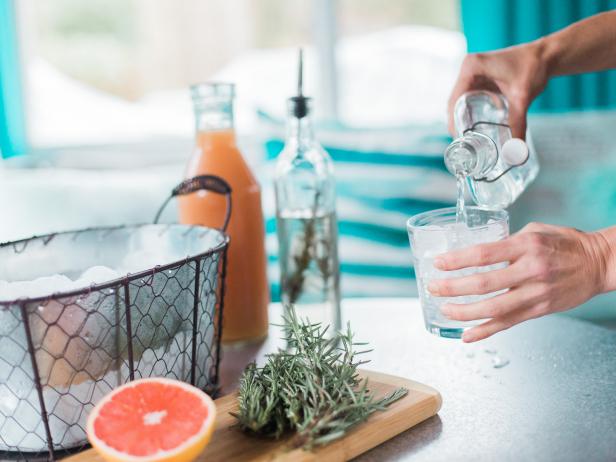 Next, add 2 ounces of vodka.