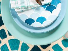 HGTV Spring House 2016 Blue Place Setting With Silverware