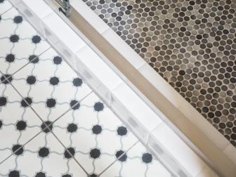 Mismatched Bathroom Floor Tile