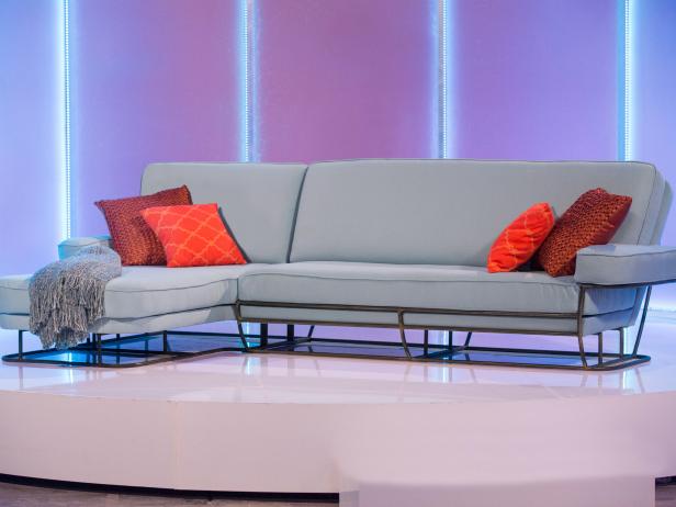 Blue Sectional Designed by Vivian Beer Blue Sectional Designed by Vivian Beer