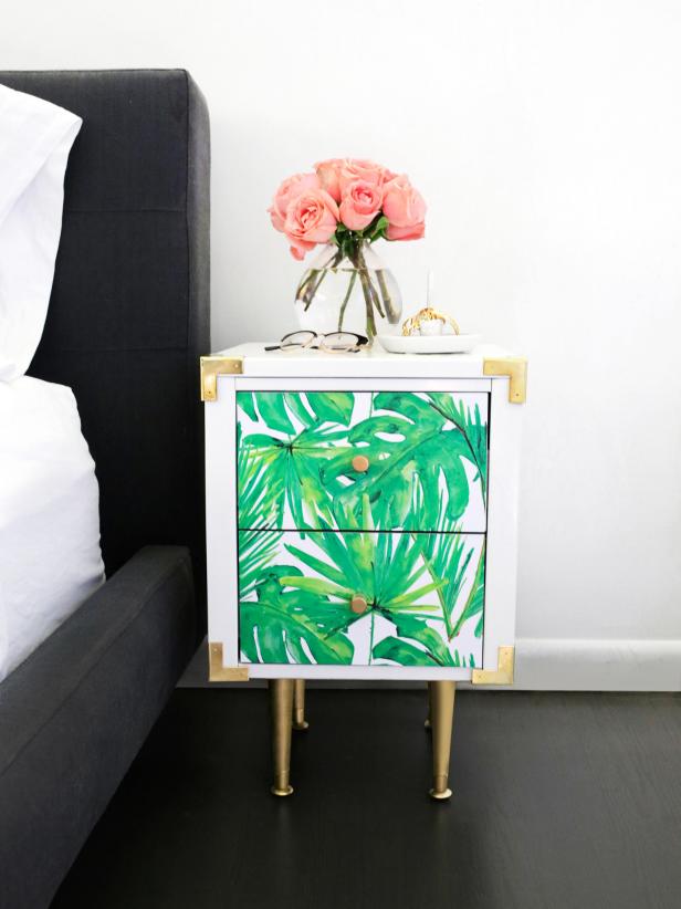 Blogger DIY Wallpaper-Decal Nightstand Blogger DIY Wallpaper-Decal Nightstand