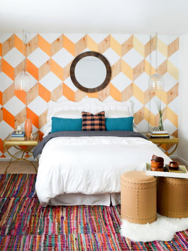 Blogger DIY Painted Wood-Accented Wall Blogger DIY Painted Wood-Accented Wall